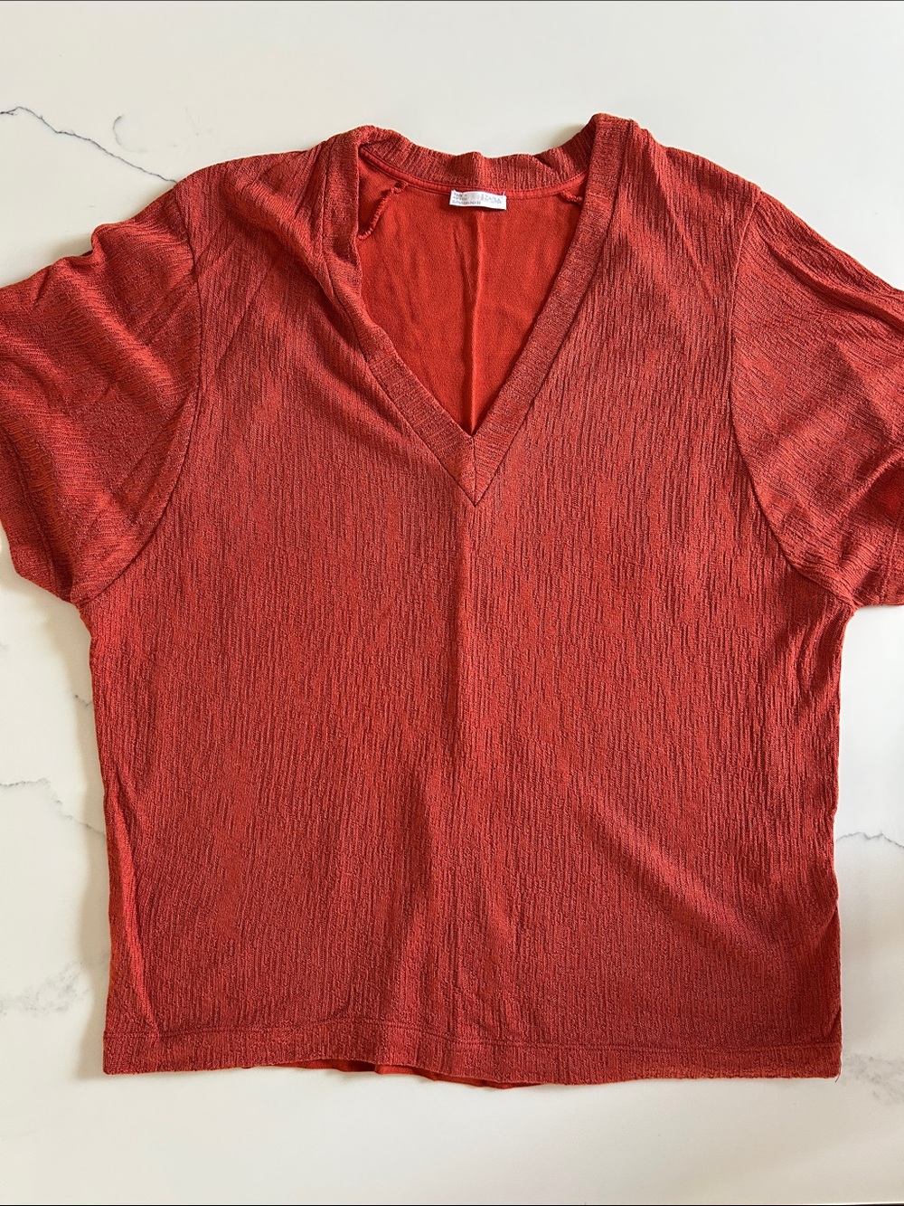 Orange Chiffon Sweater